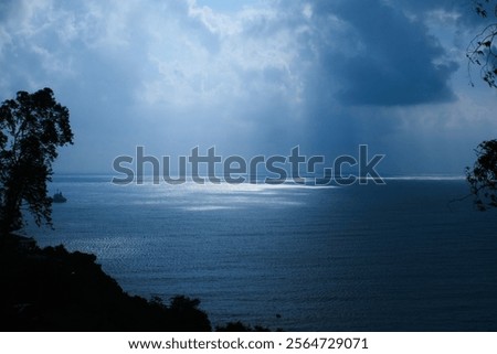 Landscape of the beach with sunlight