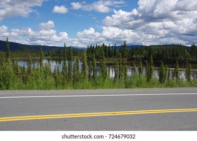 Landscape Between Beaver Creek And Tok In Yukon, Canada