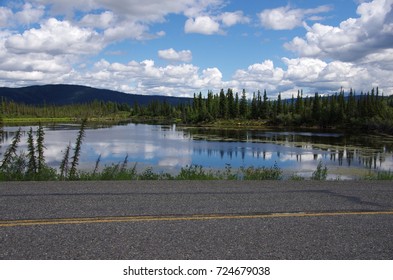 Landscape Between Beaver Creek And Tok In Yukon, Canada