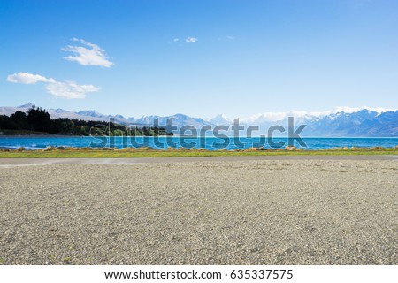 landscape of blue sea from empty ground