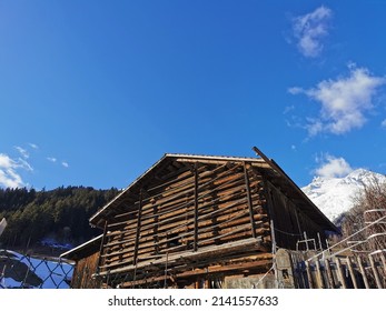 Landscape In Breil Brigels Switzerland. Breil Brigels Is A Municipality In The Surselva Region In The Swiss Canton Of Grisons.