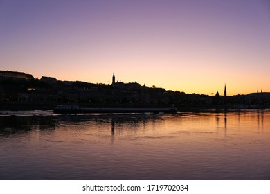 Landscape of Buda in sunset with float.