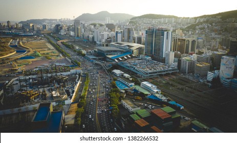 Landscape Of Busan Station From The Sky