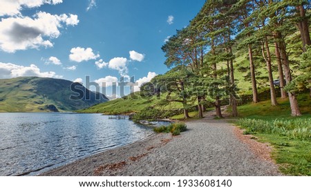 The Landscape of Buttermere Lake in Lake District National Park, Cumbia, United Kingdom