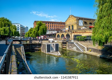 Landscape Of Camden Lock In London, Uk