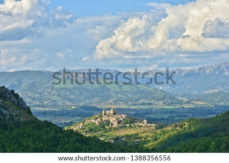 The landscape of the Campania region, in southern Italy