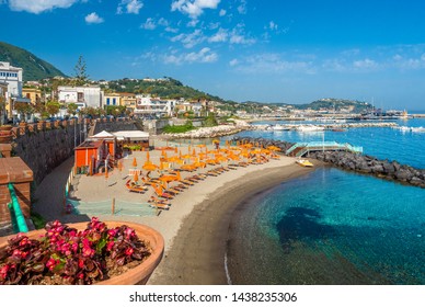 Landscape With Casamicciola Beach, Coast Of Ischia, Italy