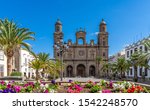 Landscape with Cathedral Santa Ana Vegueta in Las Palmas, Gran Canaria, Canary Islands, Spain