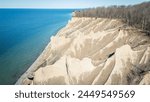 Landscape of Chimney Bluffs State Park of New York