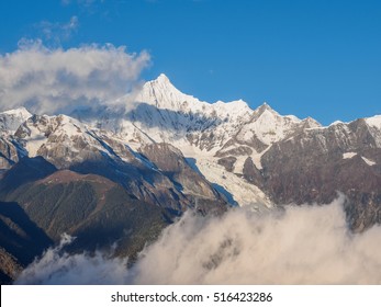 Landscape of China Yunnan Meili Snow Mountain.
