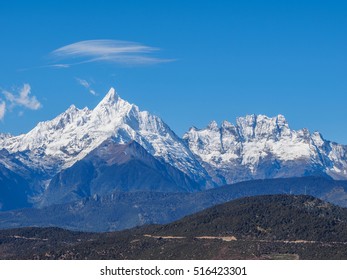 Landscape of China Yunnan Meili Snow Mountain.