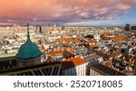 The landscape city view in vienna skyline with St. Stephen