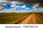 Landscape clouds road