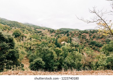 Landscape with cloudy sky