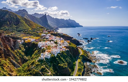 Landscape with coastal village at Tenerife, Canary Islands, Spain - Shutterstock ID 1942779802