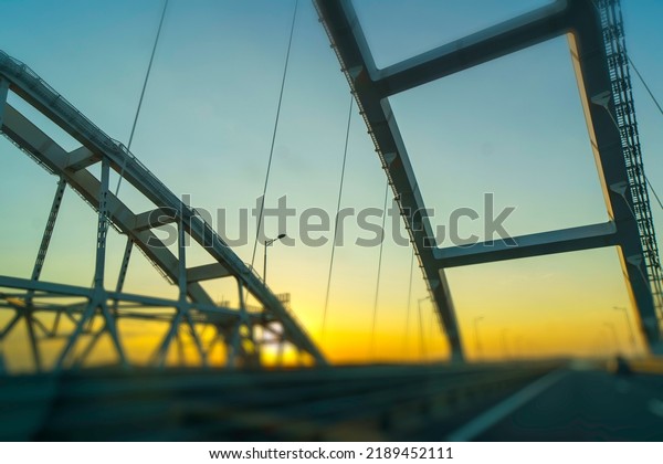Landscape\
of the Crimean bridge against the sky.\
Crimea