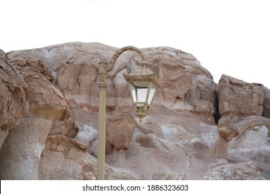 Landscape Design Lighting Fixture Camouflage In Al Qarah Mountain, Al Hofuf ( Al Ahsa ), Saudi Arabia