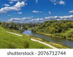 Landscape with Dnieper river in Smolensk, Russia