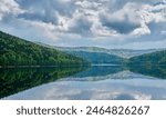 landscape at the drinking water dam of Frauenau in the Bavarian Forest National Park near Frauenau, Bayerischer Wald, Germany