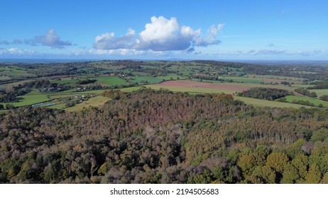 Landscape Drone Photograph Over Kinver Edge, UK