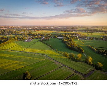 Landscape Drone View Of Loosdrecht 