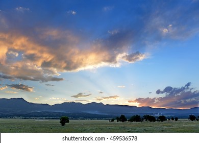 Landscape During Sunset In Colorado Springs