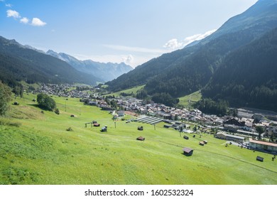 Landscape Of Famous Alpine Village St Anton, Austria