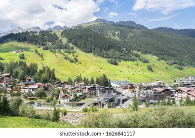 Landscape Of Famous Alpine Village St Anton, Austria