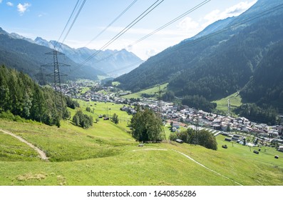 Landscape Of Famous Alpine Village St Anton, Austria