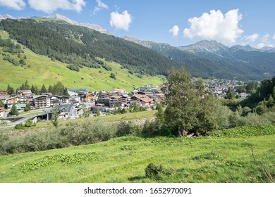 Landscape Of Famous Alpine Village St Anton, Austria