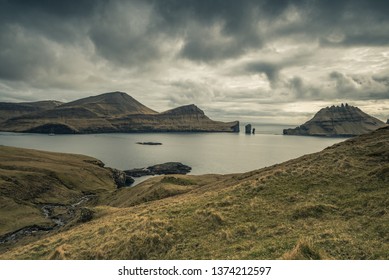 Landscape Of Faroe Islands, View From Bour, Vágar