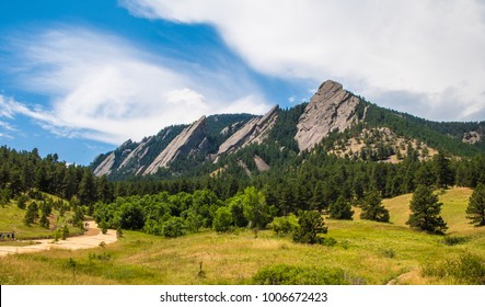 Landscape featuring the Flatirons, Boulder, Colorado in summer - Shutterstock ID 1006672423