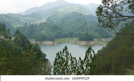 landscape of forest,lakes and mountain ranges of chitlang and kulekhane dam