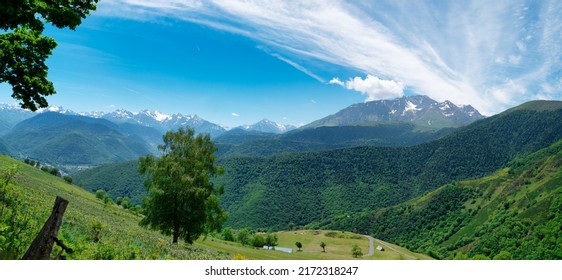 A Landscape Of French Pyrenees Mountains, Hautes Pyrenees