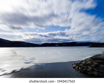 Landscape With Frozen Water - Brumunddal, Mjøsa