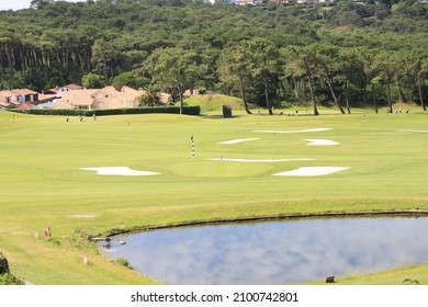 Landscape of a golf course in Bidart, Aquitaine, France