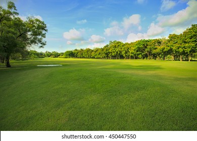 Graslandschaft und grüne Umwelt öffentlicher Park als Naturhintergrund, Hintergrund