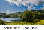 Landscape, Grassmere, Lake District National Park, Cumbria, England, UK.