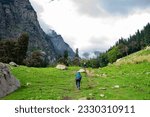 Landscape of Hampta Valley, Himachal Pradesh, India.