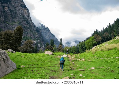 Landscape of Hampta Valley, Himachal Pradesh, India.