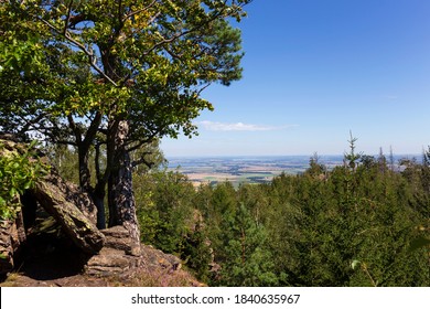 Landscape from the Hill High Rock, Vysoky Kamen, in Rychlebske Mountains, Czech Republic - Shutterstock ID 1840635967
