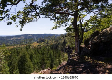 Landscape from the Hill High Rock, Vysoky Kamen, in Rychlebske Mountains, Czech Republic - Shutterstock ID 1840635970