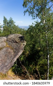 Landscape from the Hill High Rock, Vysoky Kamen, in Rychlebske Mountains, Czech Republic - Shutterstock ID 1840635979