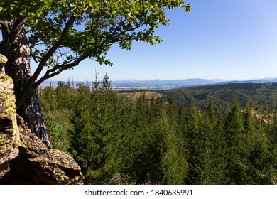 Landscape from the Hill High Rock, Vysoky Kamen, in Rychlebske Mountains, Czech Republic - Shutterstock ID 1840635991