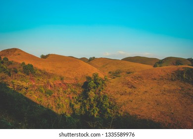 A landscape of hills in Na Phac, Bac Kan, Vietnam