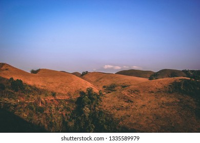 A landscape of hills in Na Phac, Bac Kan, Vietnam