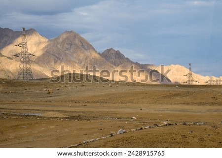 Landscape of Himalayan mountainous terrane  in Ladakh Stock fotó © 