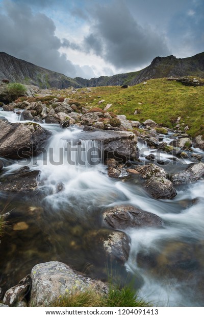 Landscape Image River Flowing Down Mountain Stock Photo (Edit Now ...