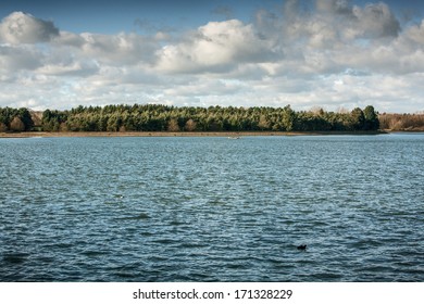 Landscape Image Showing East Hanningfield Reservoir In Essex England