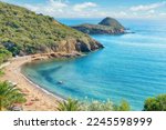 Landscape with Innamorata beach in Elba Island, Tuscany, Italy